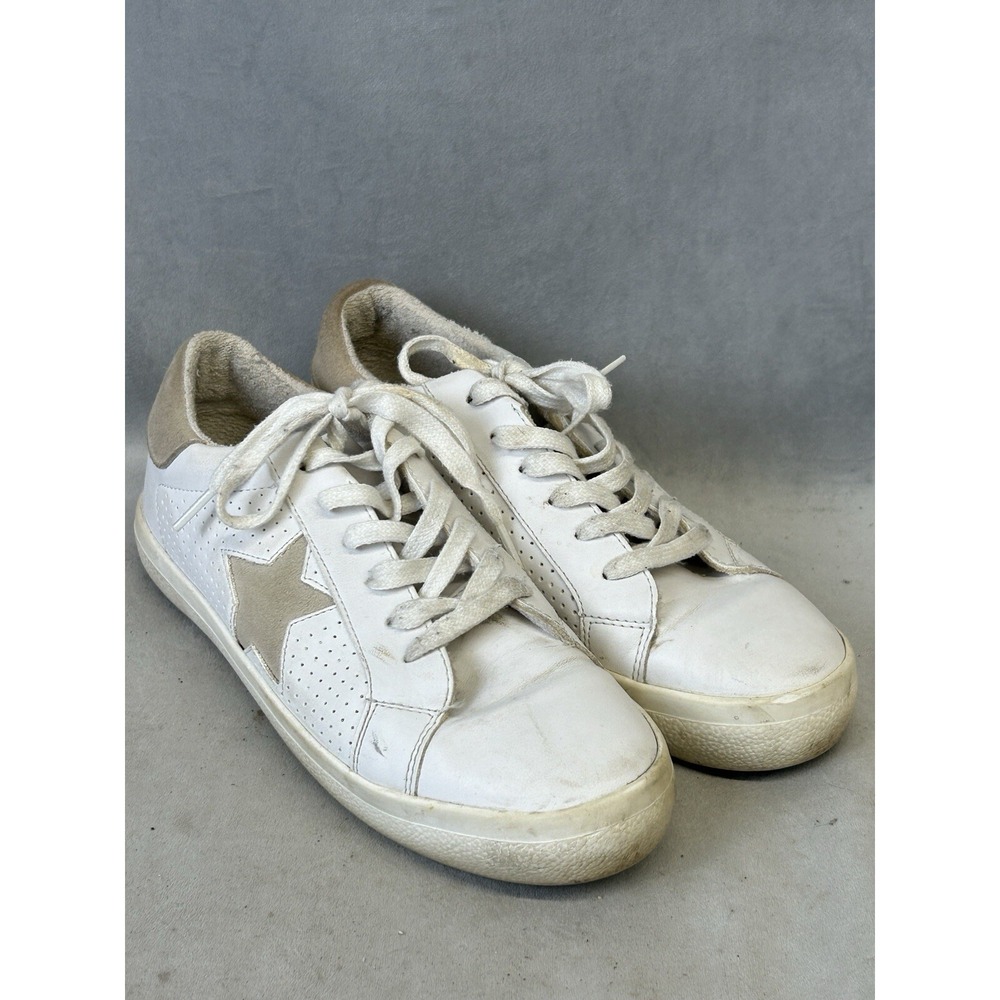 Steve Madden Shoes NY 90 Womens 9 M White Starling Star‎ Low Top Lace Up Sneaker